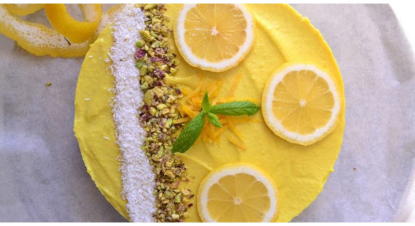 Presna veganska limonina pita ali cheesecake Presna veganska limonina pita ali cheesecake